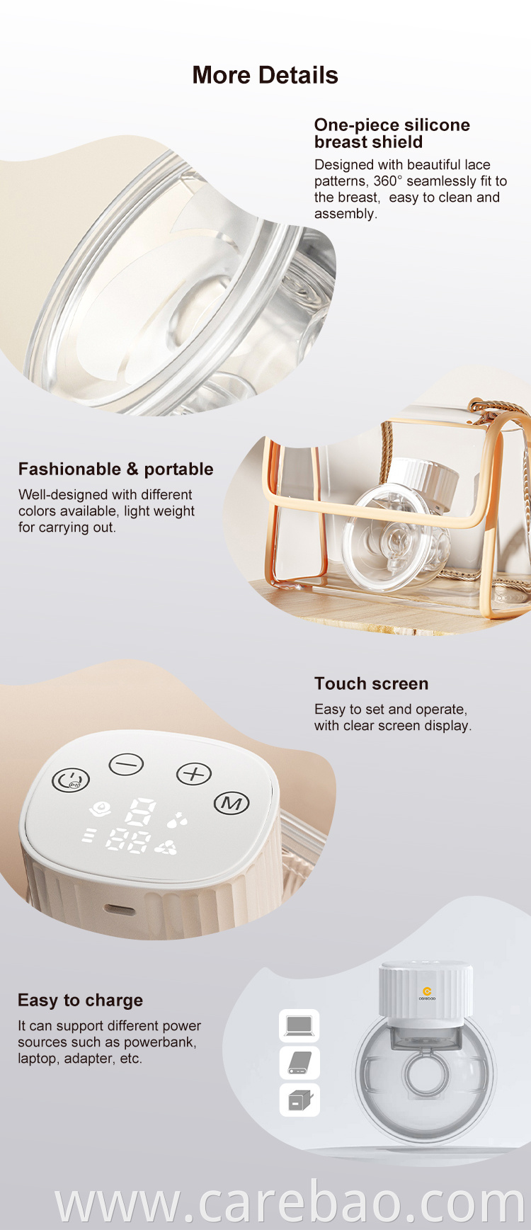 Hand-free Wearable Pump Breastfeeding Breast Pump